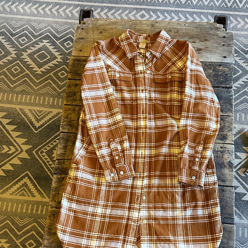 Duluth Trading Co Folklore Flannel Duster